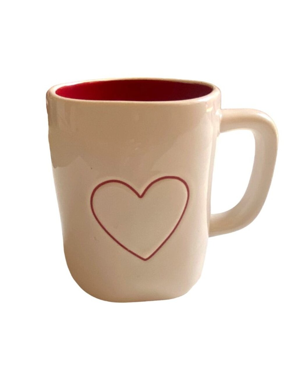 Rae Dunn Artesian Collection #202 Heart/Valentine Ceramic Coffee Mug